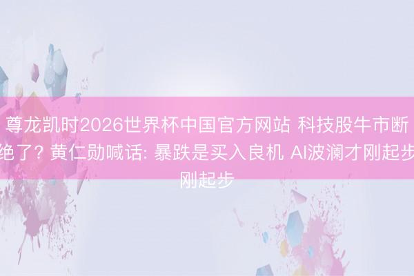 尊龙凯时2026世界杯中国官方网站 科技股牛市断绝了? 黄仁勋喊话: 暴跌是买入良机 AI波澜才刚起步