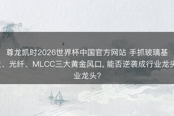 尊龙凯时2026世界杯中国官方网站 手抓玻璃基板、光纤、MLCC三大黄金风口, 能否逆袭成行业龙头?