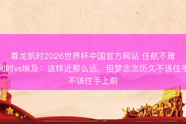 尊龙凯时2026世界杯中国官方网站 任航不雅战比利时vs埃及：这样近那么远，但梦念念历久不该住手上前